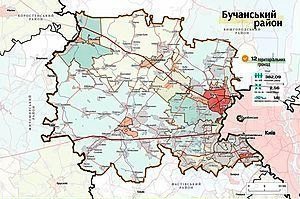 карта Бучанського району картинка