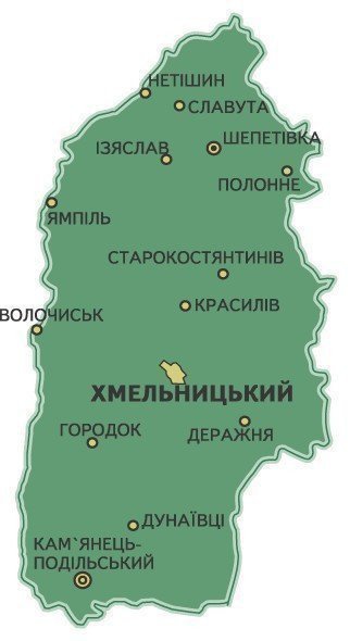 Картинка: Карта Хмельницька область