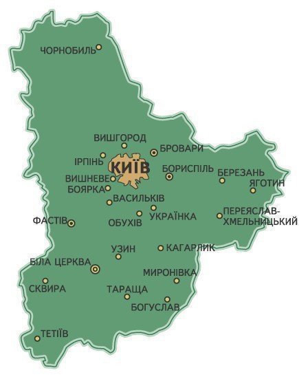 Картинка: Карта Київська область