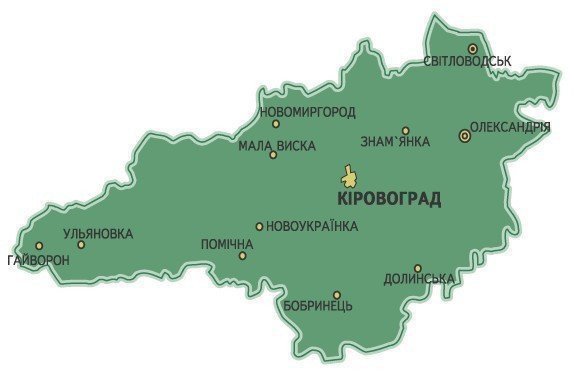 Картинка: Карта Кировоградская область