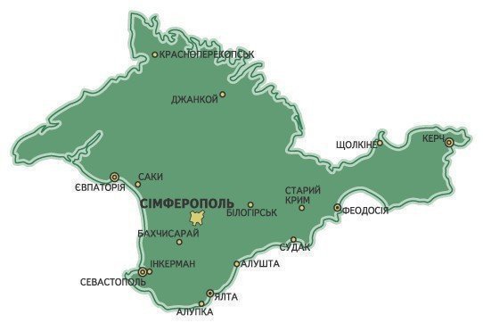 Карта АР Крым картинка