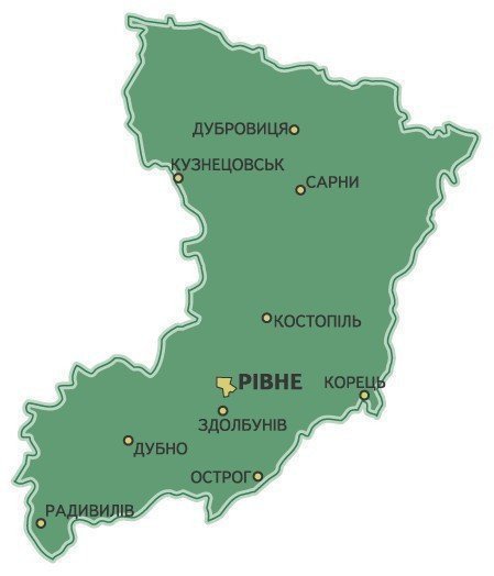 Картинка: Карта Рівненська область