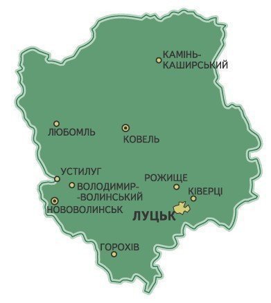Картинка: Карта Волынская область