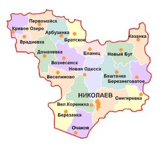 Картинка: Карта Николаевская область