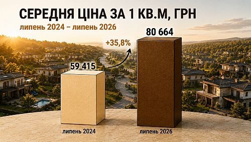 середня ціна квадратного метра у котеджних містечках обухівського району 2026, картинка