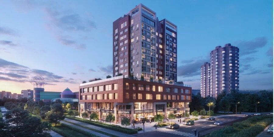 Картинка: комплекс бізнес-класу Obolon Plaza в Києві.
