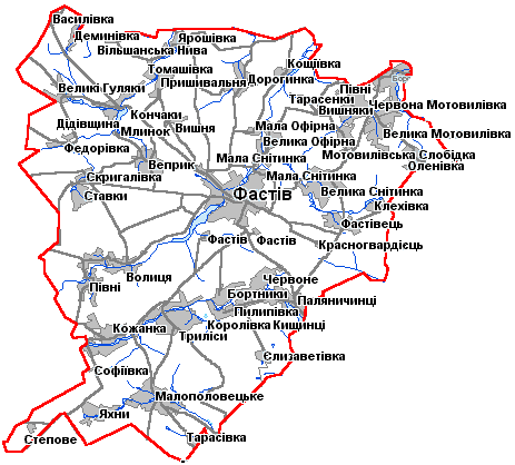 Картинка: Карта Фастівського району