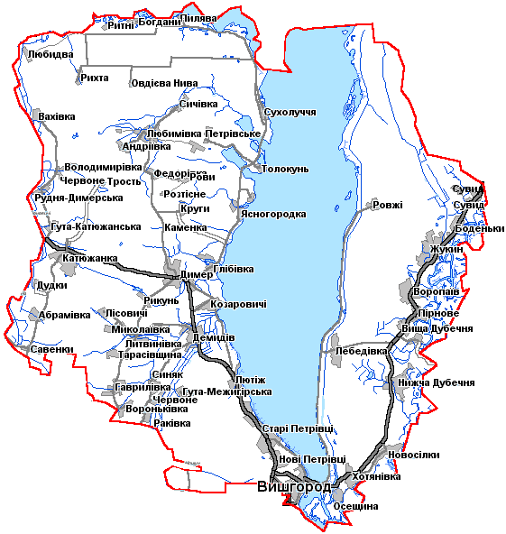 Картинка: Карта Вишгородський район