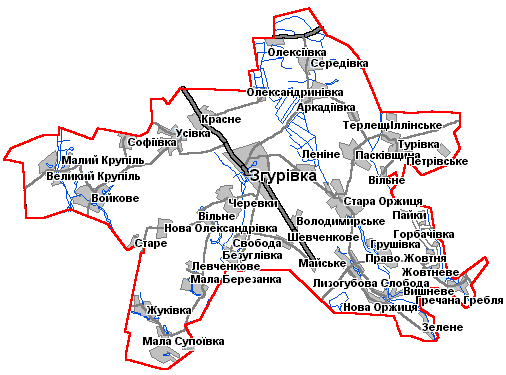Картинка: Карта Згуровского района