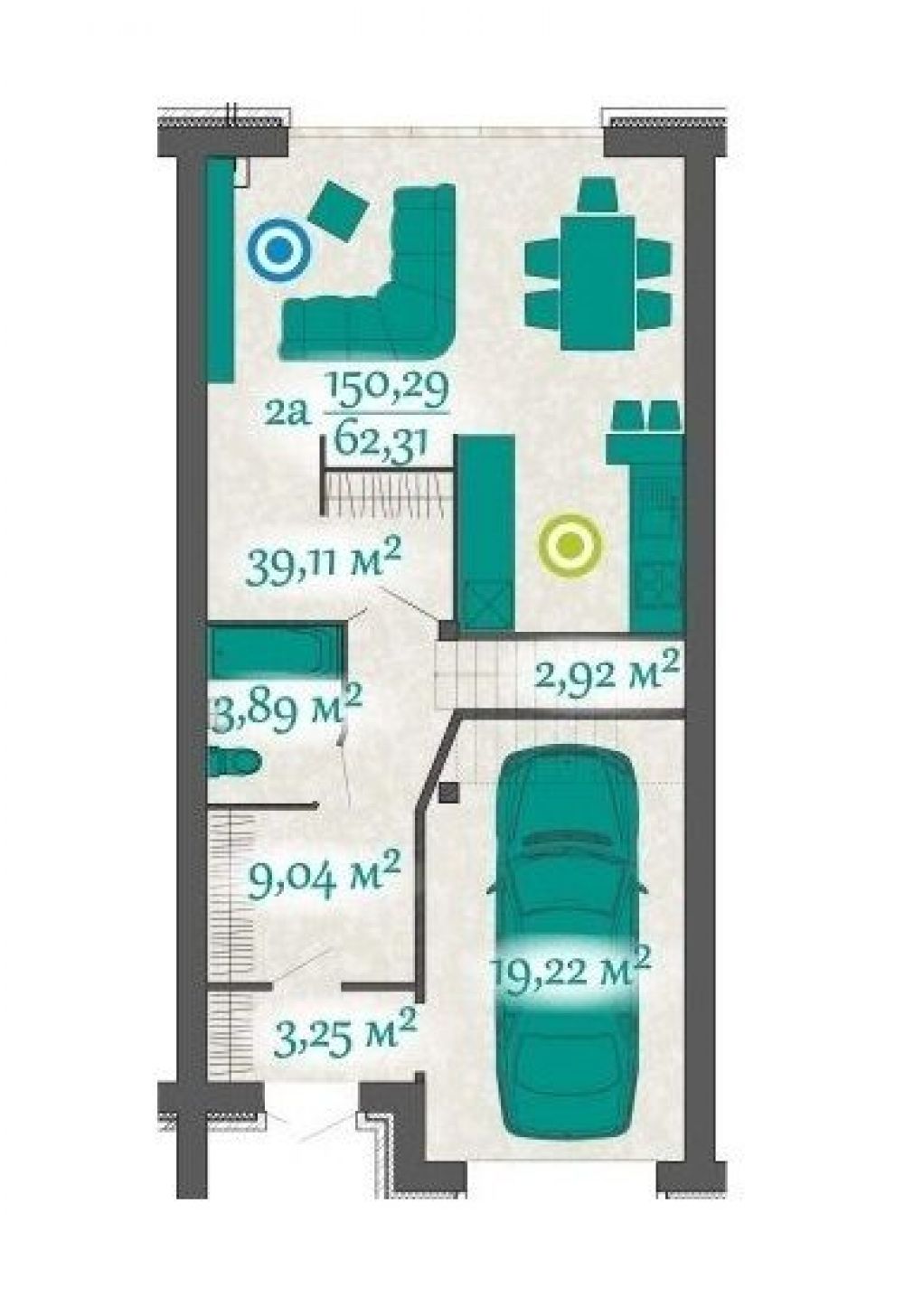 Фото: 1 этаж, гараж