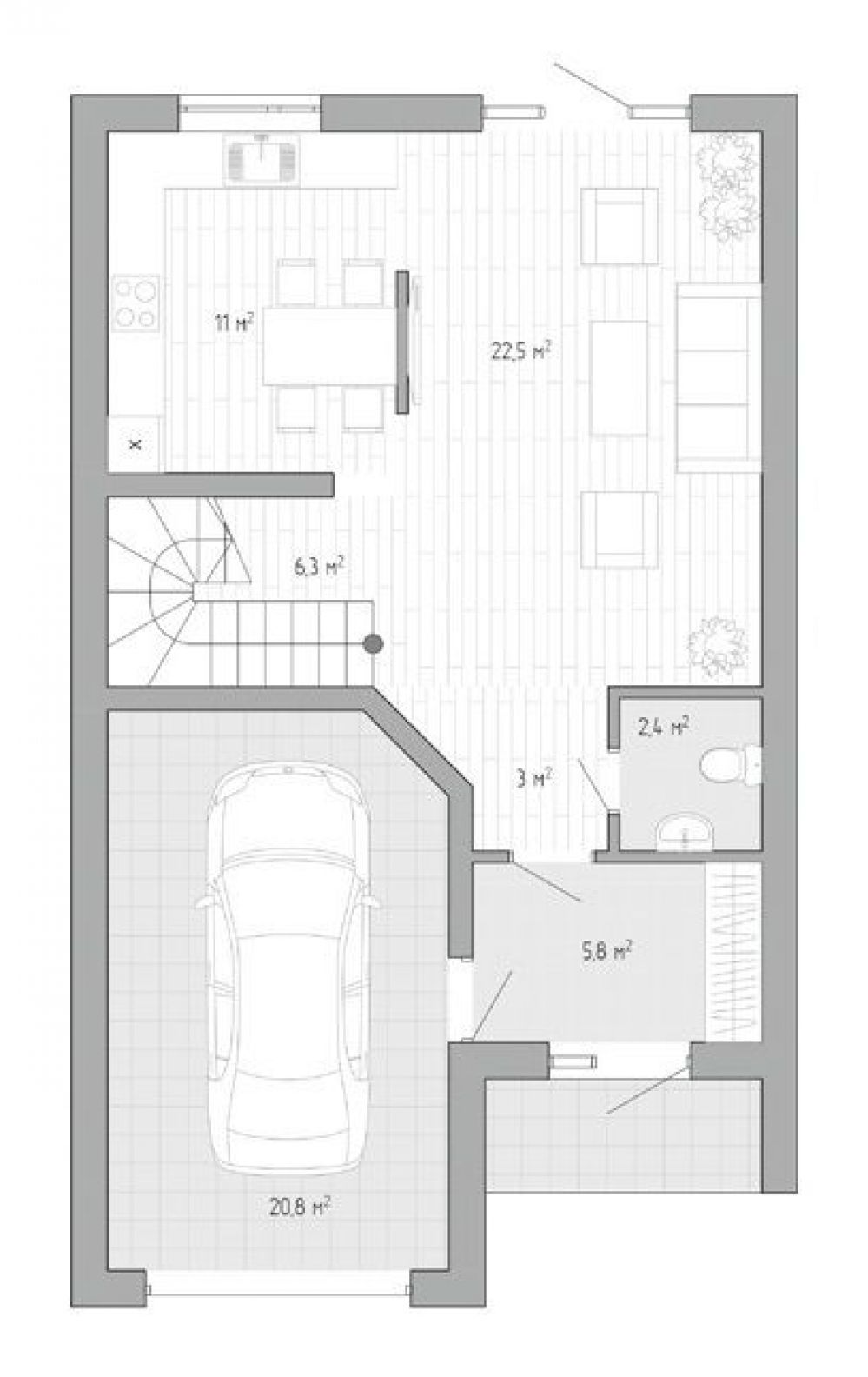 Фото: 1 поверх, гараж