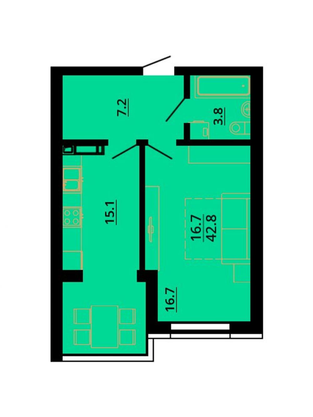 Фото: «Львівський маєток» ЖК - 1-кімнатна