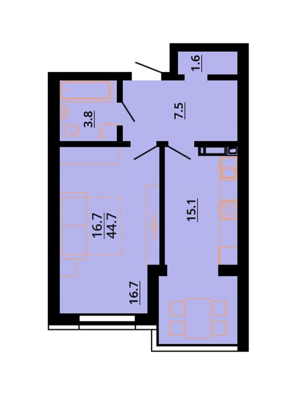 Фото: «Львівський маєток» ЖК - 1-кімнатна