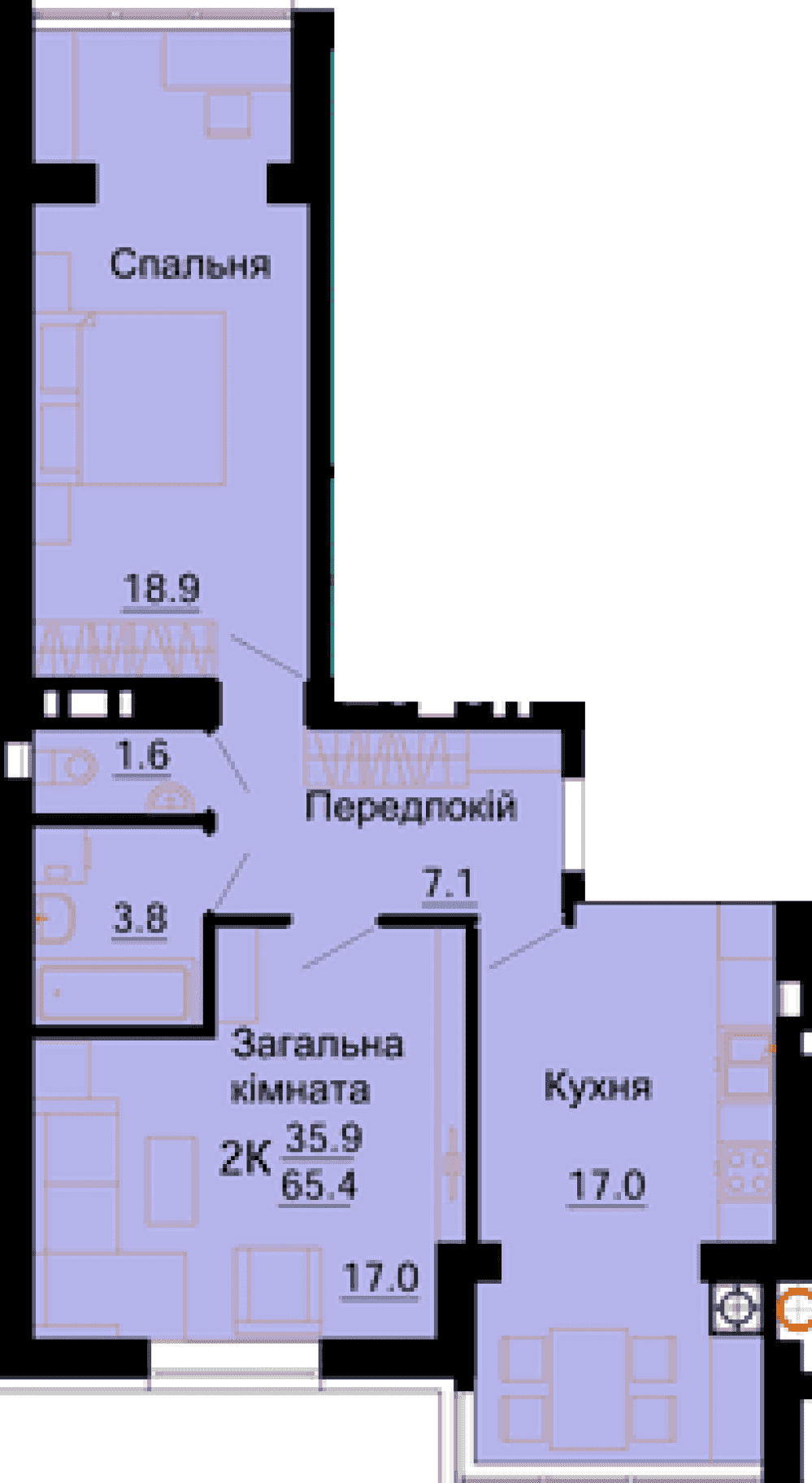 Фото: «Львівський маєток» ЖК - 2-кімнатна