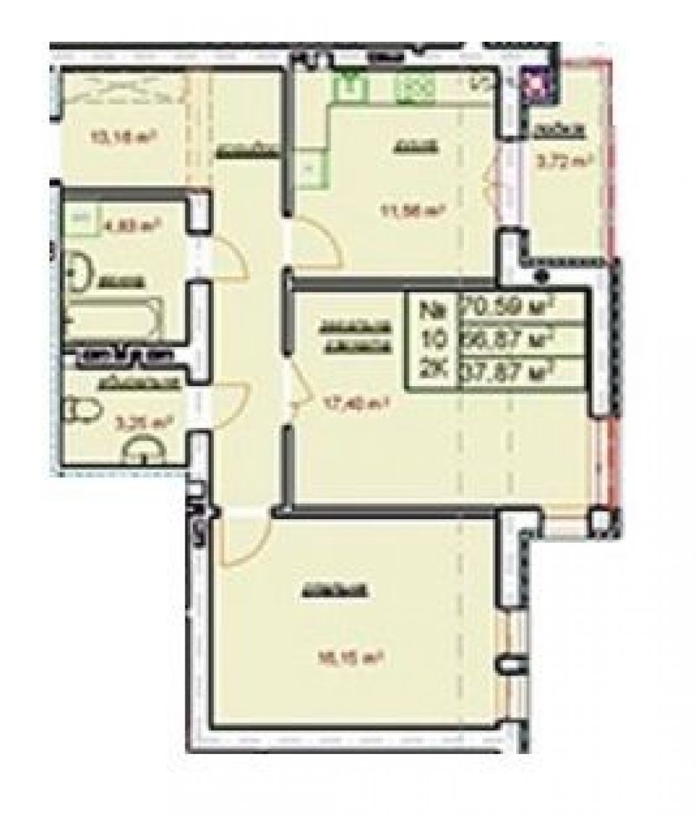 Фото: «Сонячний майдан» ЖК - 2-кімнатна