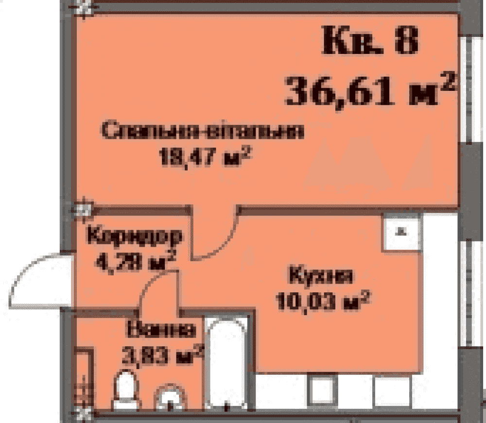 Фото: Новостройка на ул. Вячеслава Черновола, 7 - 1-комнатная