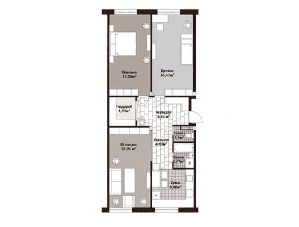 Фото: Новостройка на ул. Вячеслава Черновола, 7 - 3-комнатная