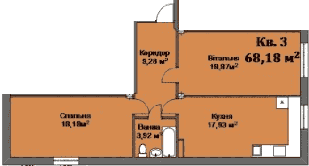 Фото: Новостройка на ул. Вячеслава Черновола, 7 - 2-комнатная