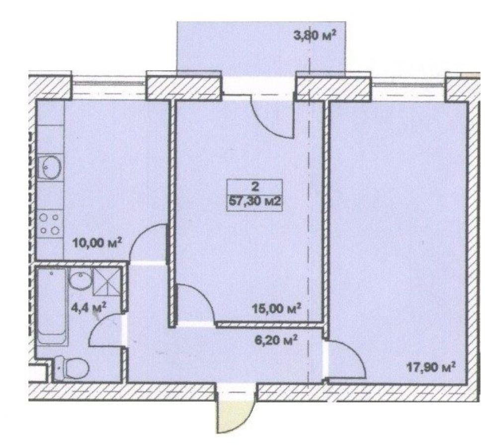 Фото: "Природний" ЖК - 2-кімнатна