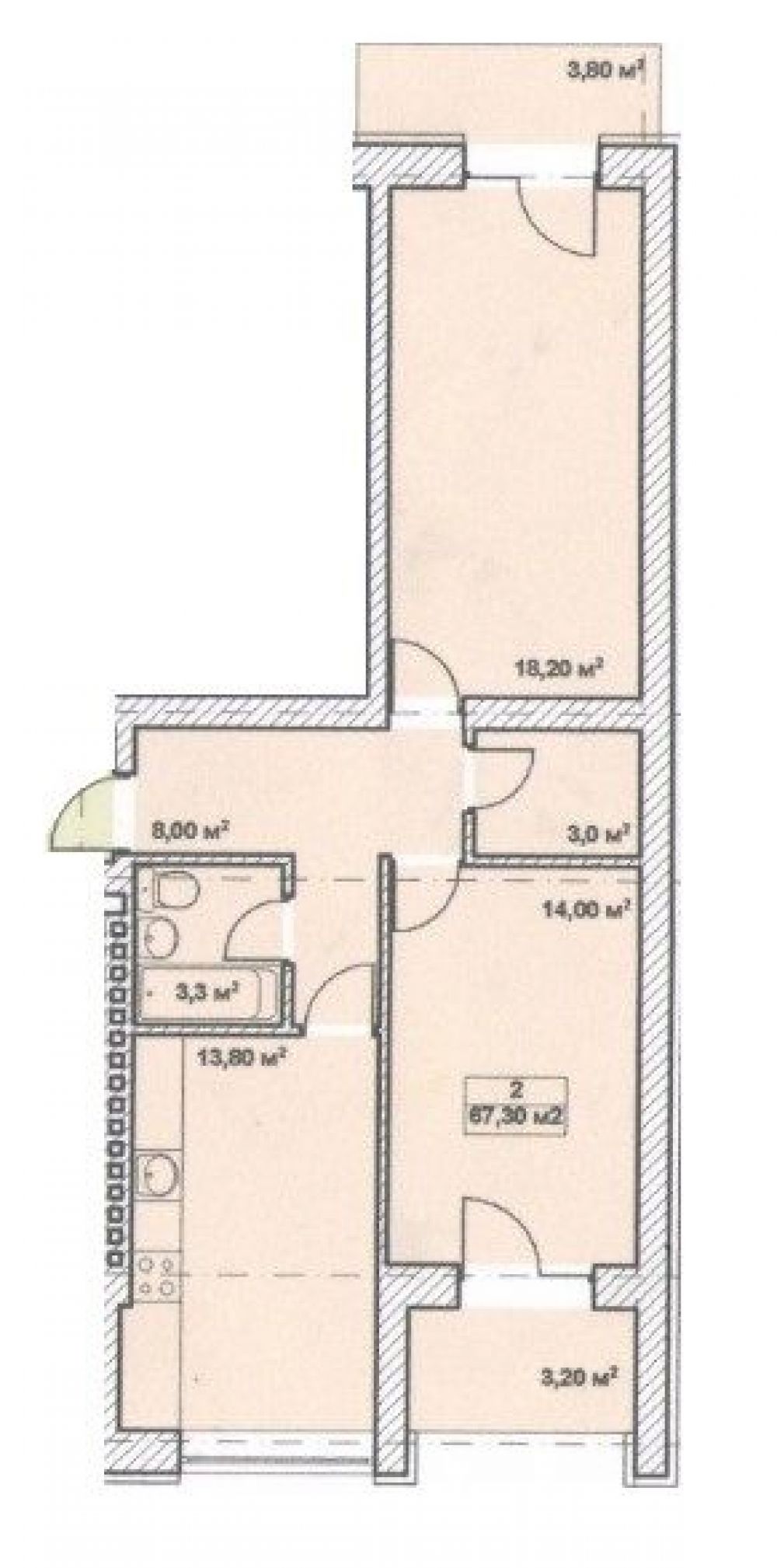 Фото: "Природний" ЖК - 2-кімнатна