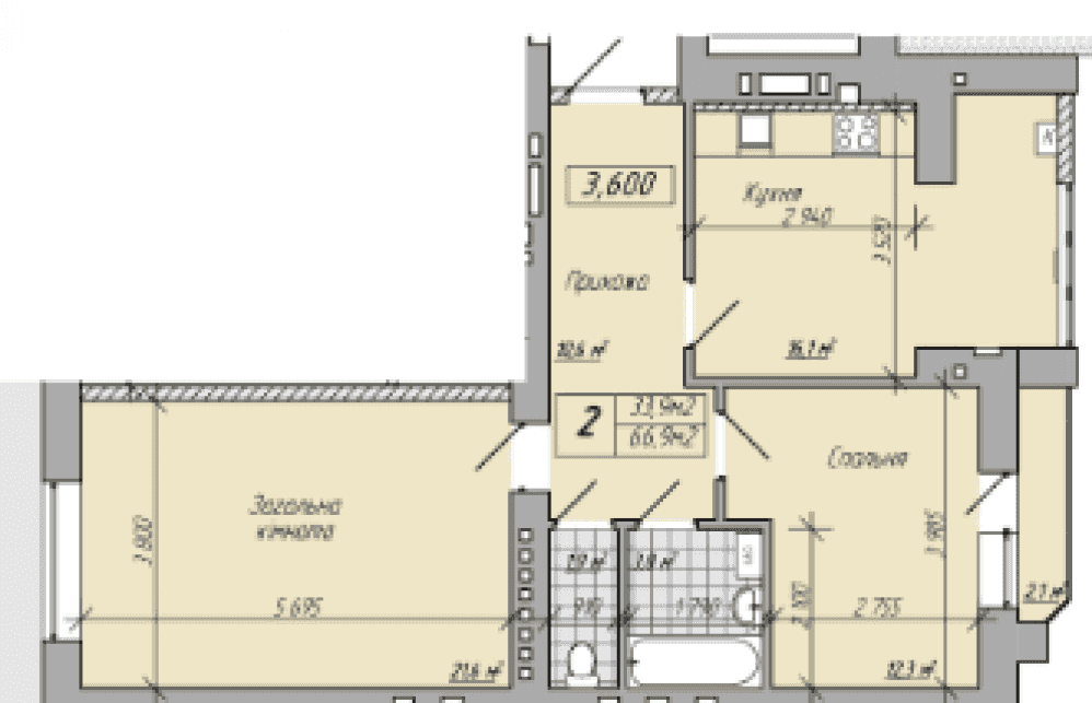 Фото: Новобудова на вул. Лейтенанта Покладова, 29 - 2-кімнатна