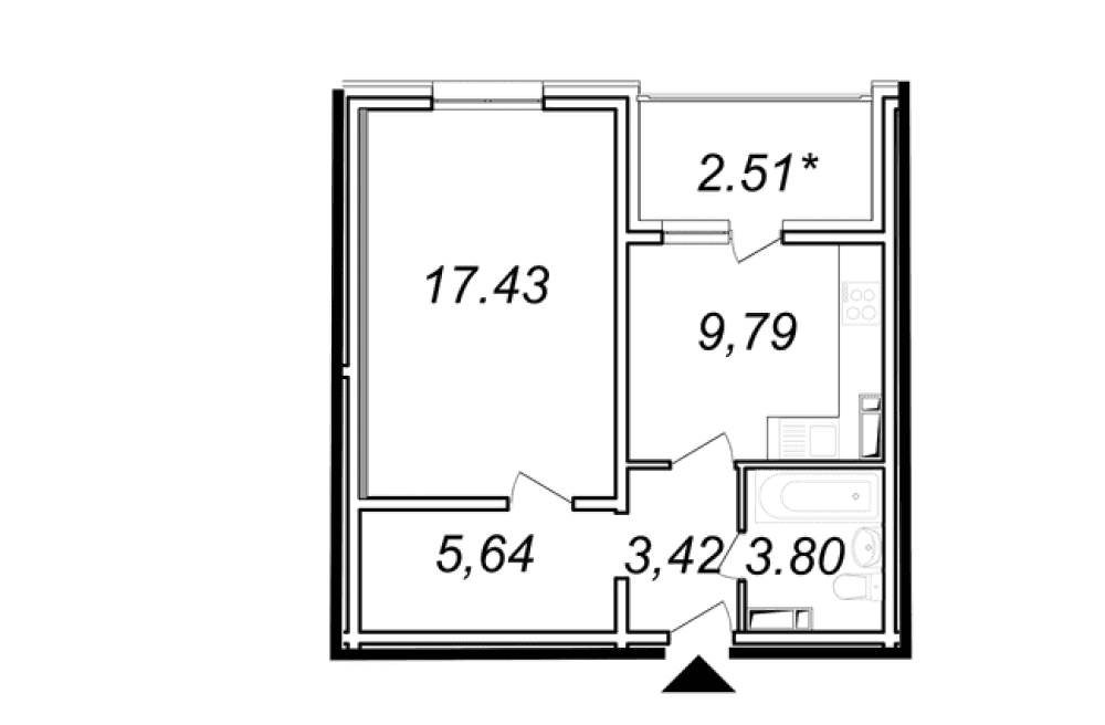 Фото: «Ярославичі-2» ЖК - 1-кімнатна