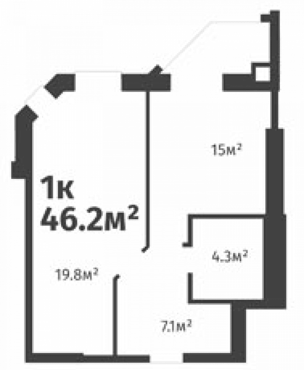 Фото: «Святопетровский» ЖК - 1-комнатная