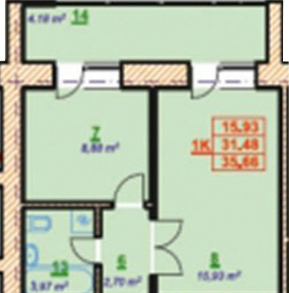 Фото: Новостройка на ул. Тисменицкая, 307а - 1-комнатная