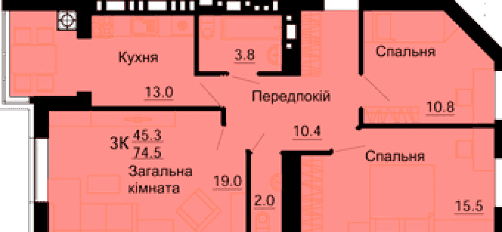 Фото: «Львовский маеток» ЖК - 3-комнатная