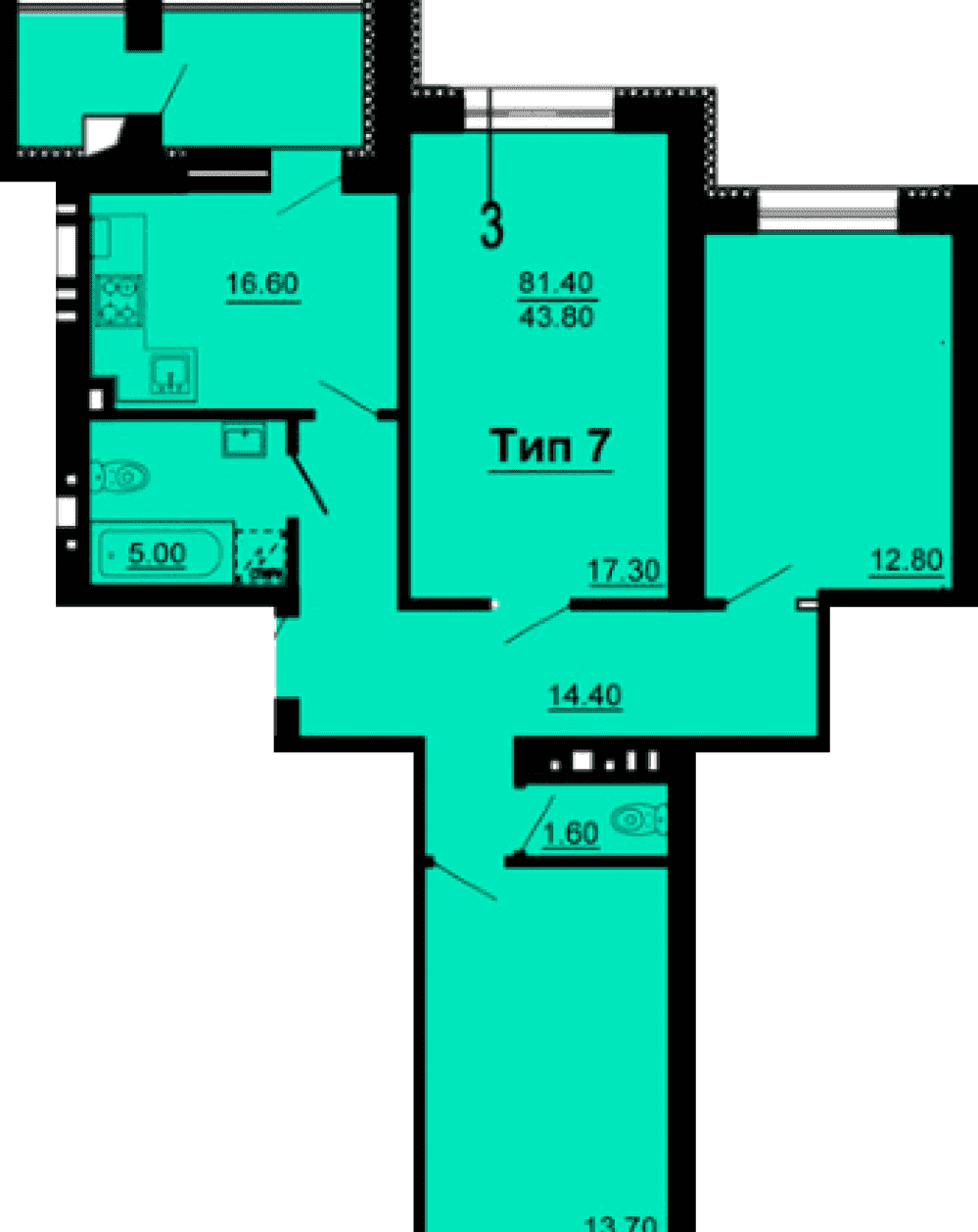 Фото: «Львівський маєток» ЖК - 3-кімнатна