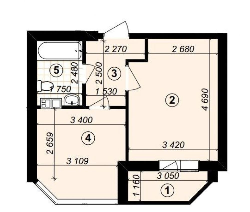Фото: "DESNA residence" ЖК - 1-комнатная