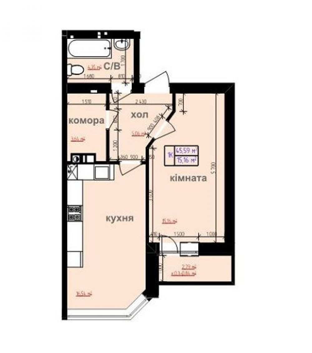 Фото: "DESNA residence" ЖК - 1-комнатная