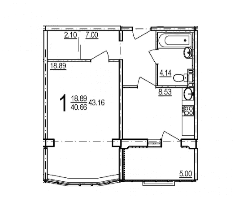 Фото: Новобудова на вул. Дагаєва, 3 - 1-кімнатна
