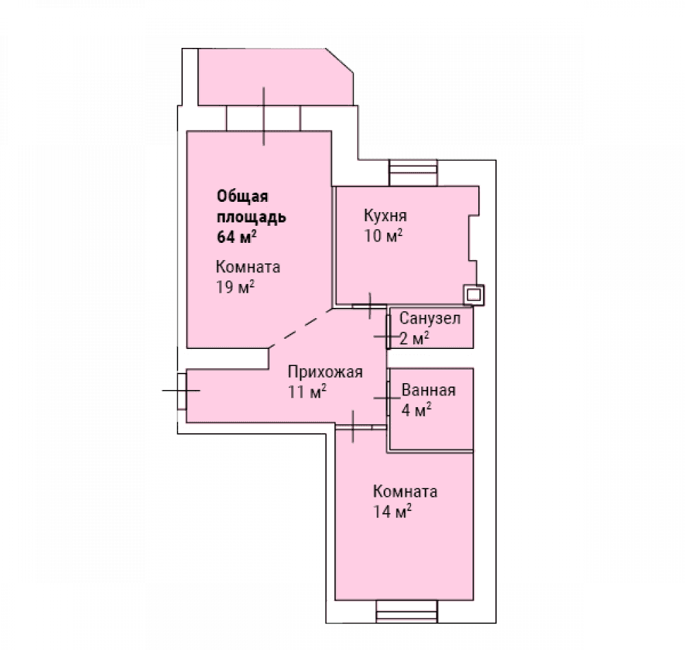 Фото: «Петропавлівський посад» ЖК - 2-кімнатна