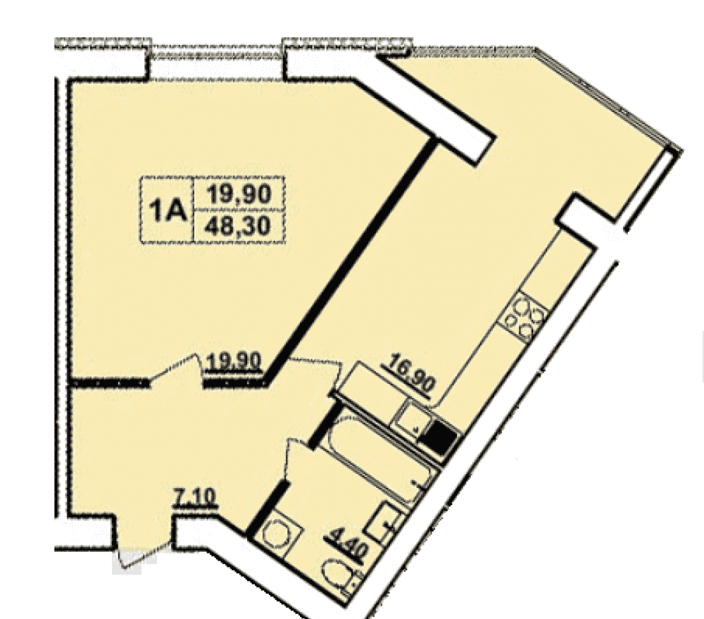 Фото: ЖК «Панорама» - 1-кімнатна