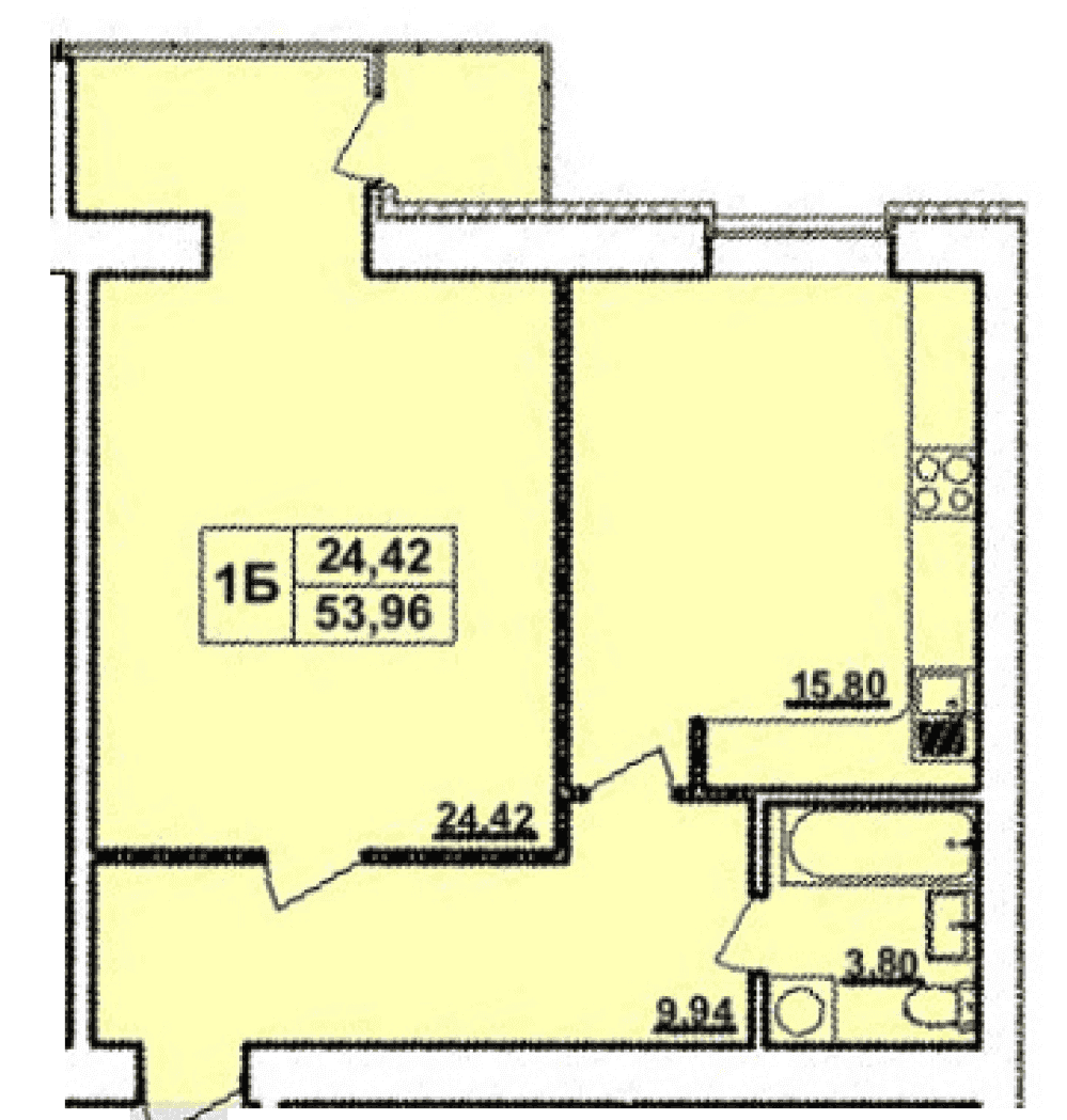 Фото: ЖК «Панорама» - 1-кімнатна