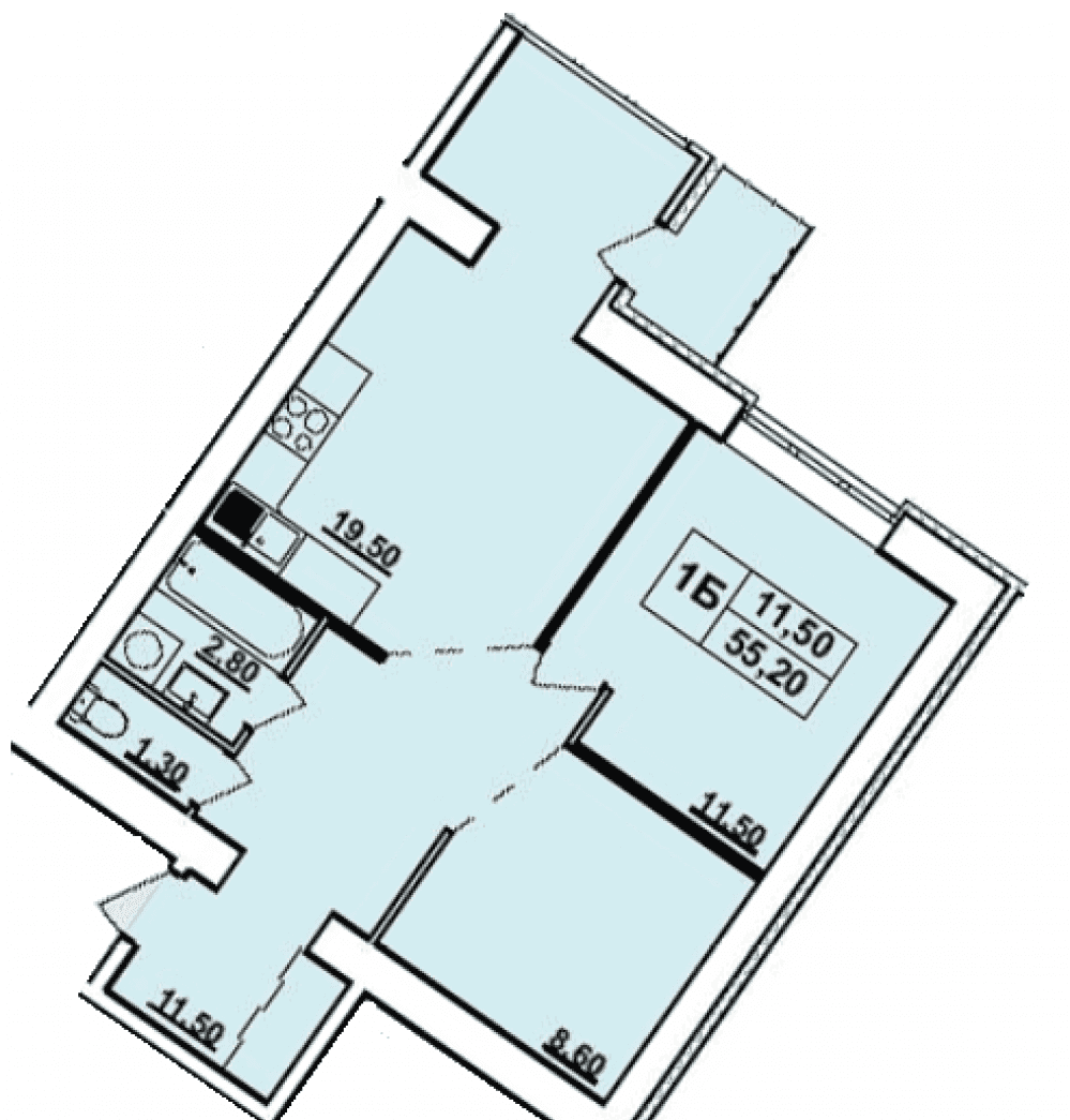 Фото: «Панорама» ЖК - 2-комнатная