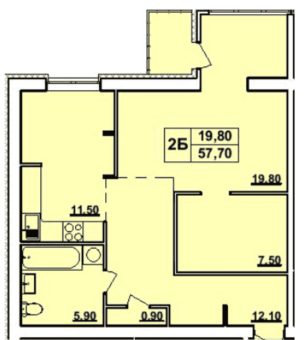 Фото: «Панорама» ЖК - 2-комнатная