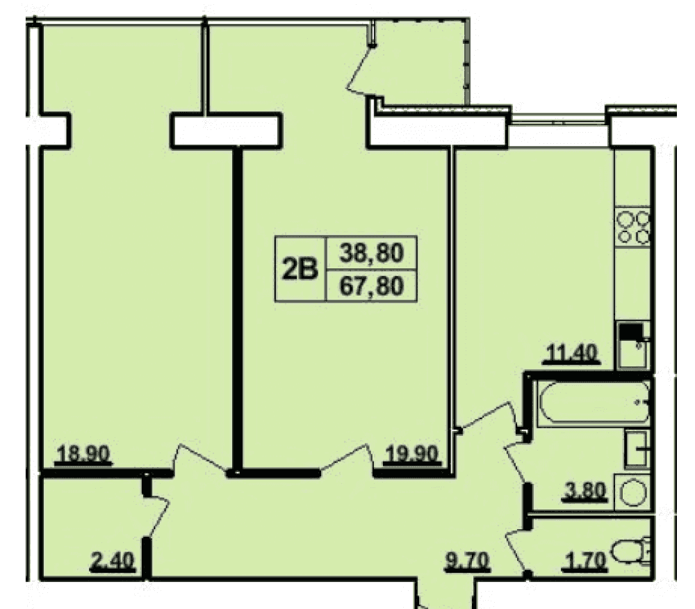 Фото: ЖК «Панорама» - 2-кімнатна