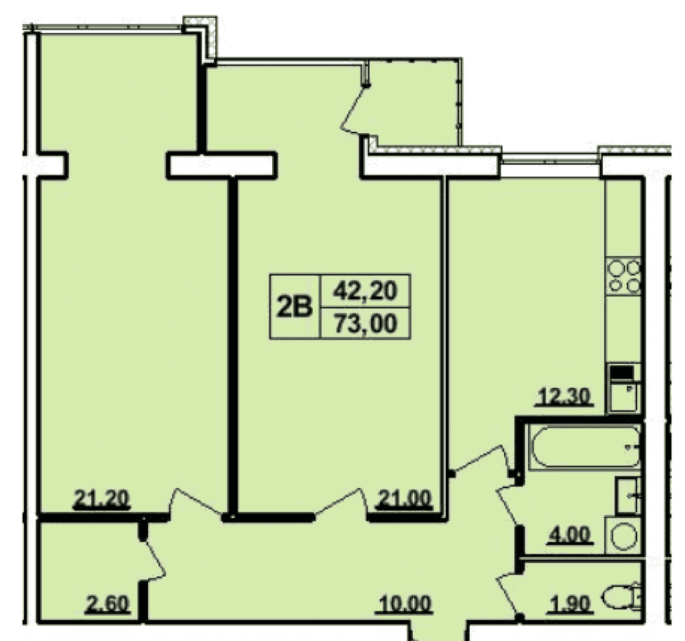 Фото: ЖК «Панорама» - 2-кімнатна