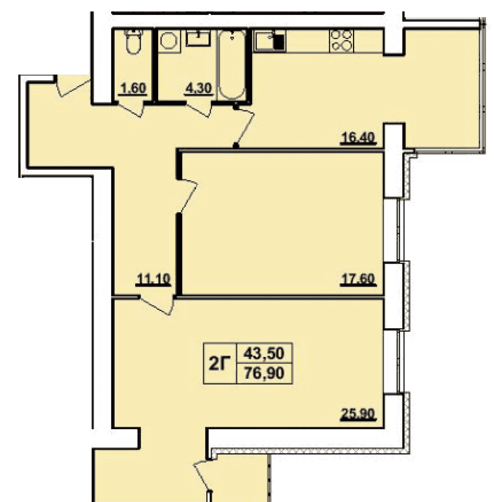 Фото: «Панорама» ЖК - 2-комнатная