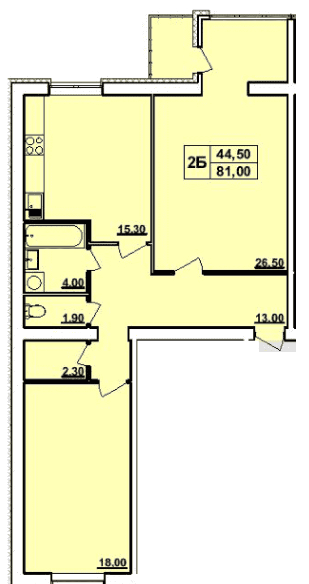 Фото: «Панорама» ЖК - 2-комнатная