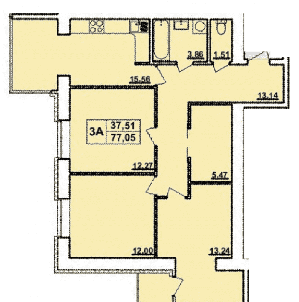 Фото: «Панорама» ЖК - 3-комнатная