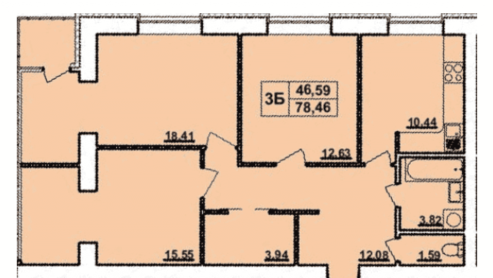 Фото: ЖК «Панорама» - 3-кімнатна