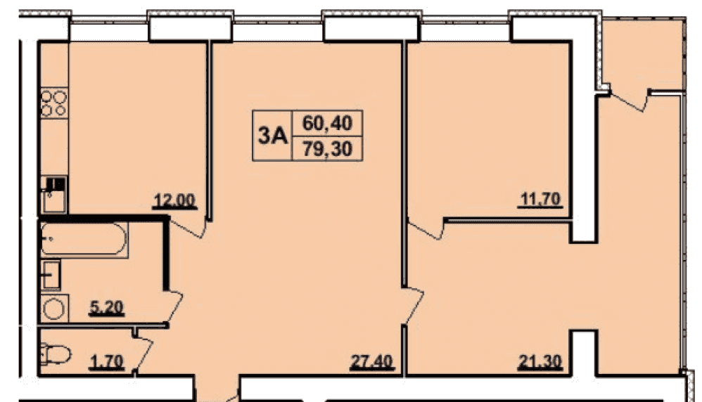 Фото: ЖК «Панорама» - 3-кімнатна