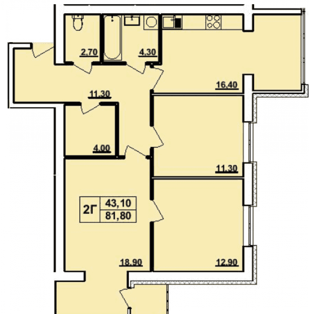 Фото: ЖК «Панорама» - 3-кімнатна