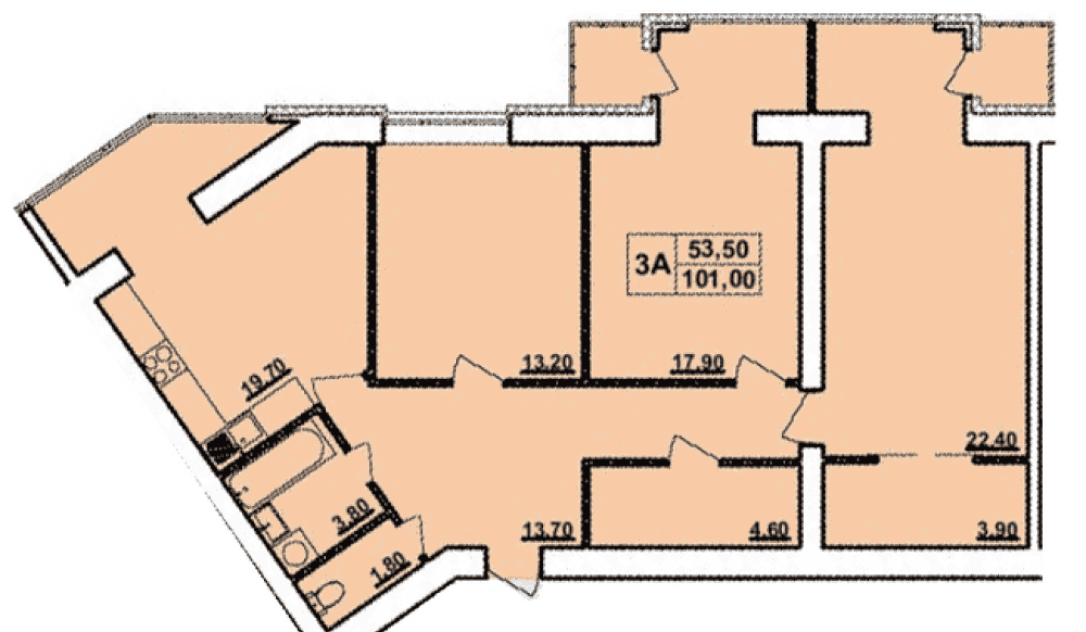 Фото: ЖК «Панорама» - 3-кімнатна