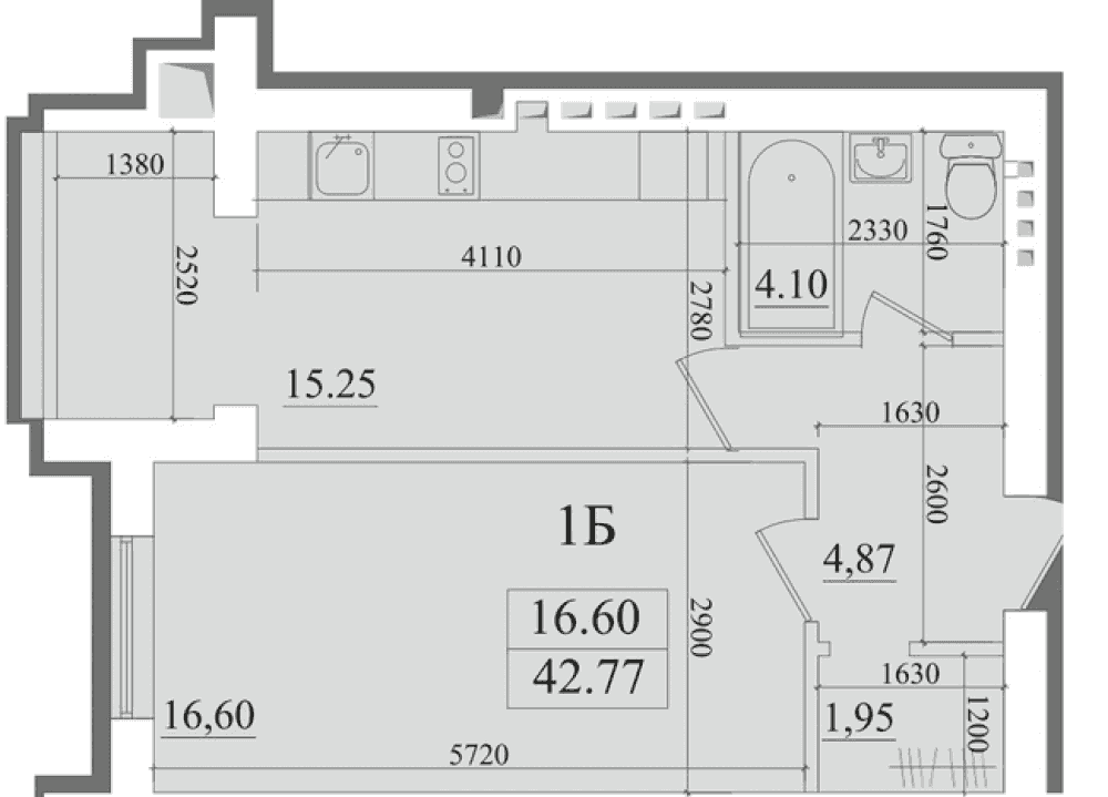 Фото: Клубний будинок Brick House - 1-кімнатна