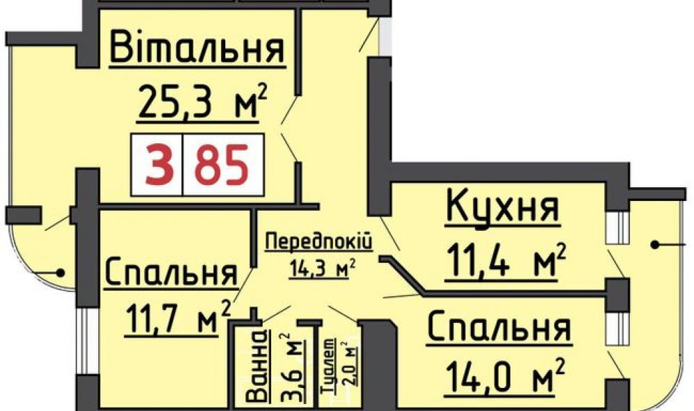 Фото: ЖК "Калина" в Ковеле - 3-комнатная
