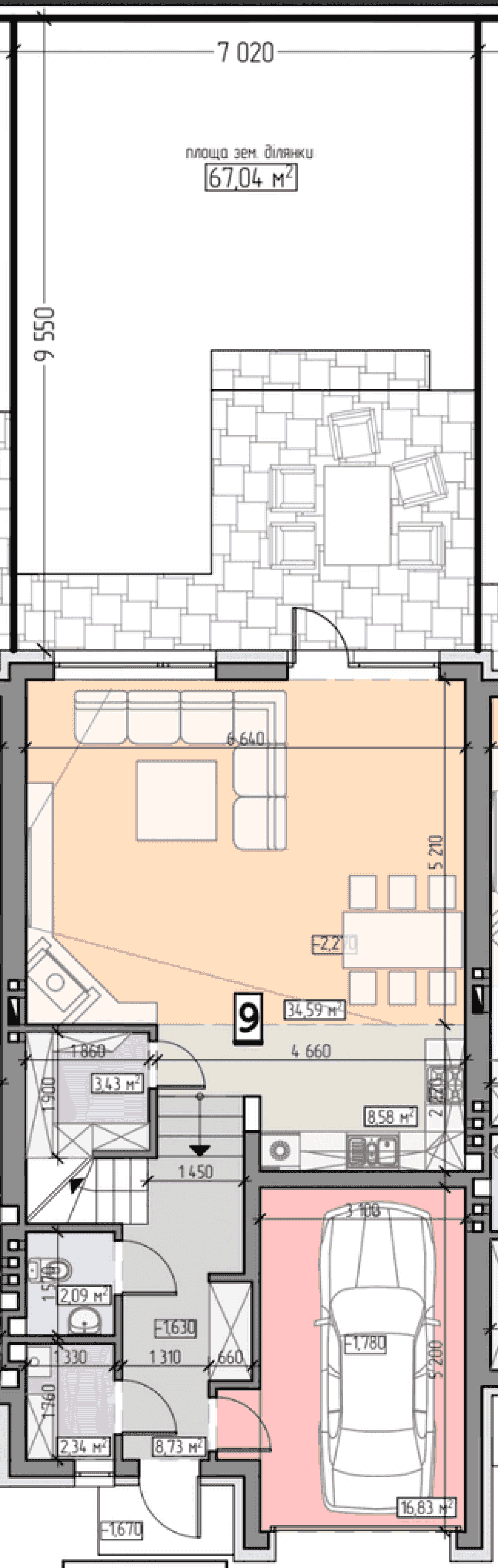 Фото: 1 этаж, гараж